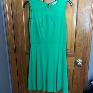 Green fit and flare dress